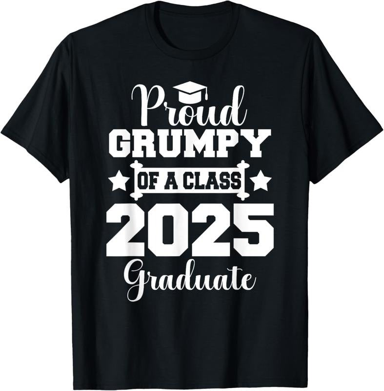100% Cotton Proud GRUMPY of Senior Class of 2025 Graduate Matching T-Shirt Hoodie, Sweatshirt | HypeDripTees.com