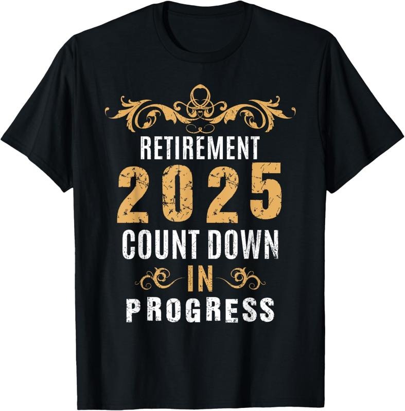 100% Cotton Retirement 2025 Countdown In Progress Funny Retire vintage T-Shirt Hoodie, Sweatshirt | HypeDripTees.com