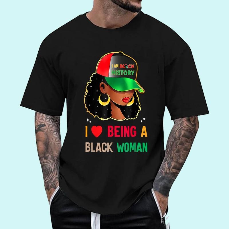 [100% Cotton Shirt] I Love Being A Black Woman Black History Month Unisex T-Shirt Hoodie, Sweatshirt | HypeDripTees.com