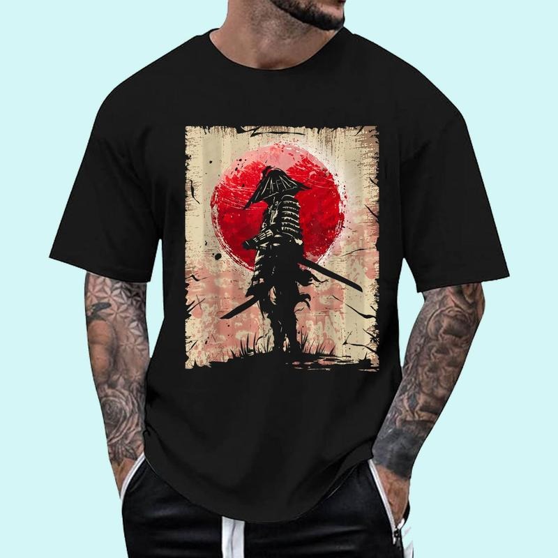 [100% Cotton Shirt] Japanese Art Samurai Vintage Fighter Retro T-Shirts, Hoodie, Sweatshirt