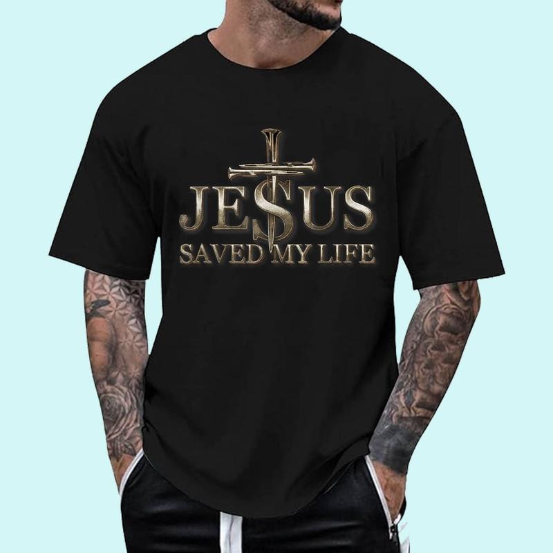 [100% Cotton Shirt] Jesus Christ Saved My Life Gift For Women Men Unisex T-Shirt Hoodie, Sweatshirt | HypeDripTees.com