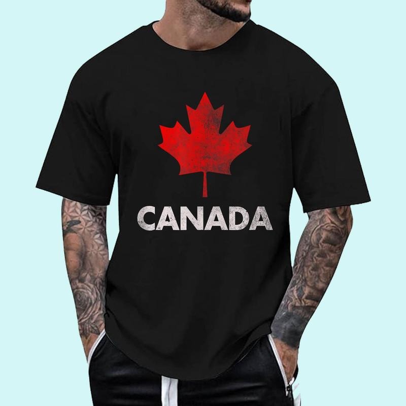 [100% Cotton Shirt] Vintage Retro Canadian Maple Leaf Canada Flag Unisex T-Shirt Hoodie, Sweatshirt | HypeDripTees.com