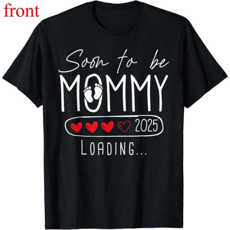 100% Cotton Soon To be Mommy 2025 Mom Est 2025 Loading Promoted to Mommy T-Shirt Hoodie, Sweatshirt | HypeDripTees.com
