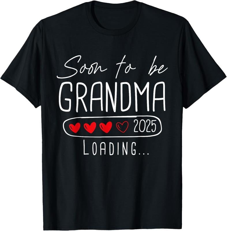 100% Cotton Soon to be Grandma 2025 Loading Promoted to Grandma 2025 T-Shirt Hoodie, Sweatshirt | HypeDripTees.com