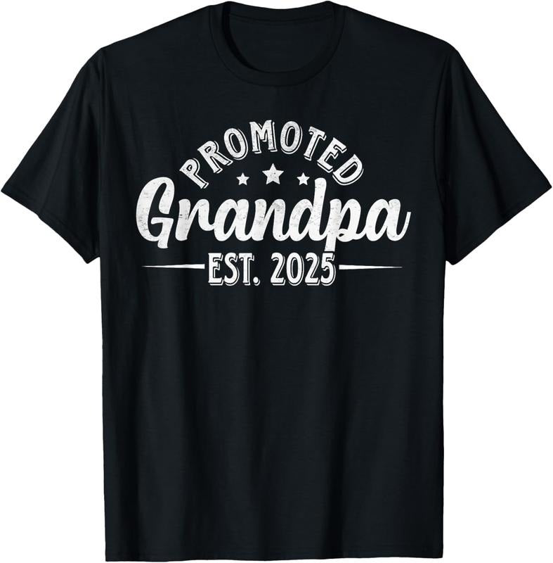 100% Cotton Soon to be Grandpa 2025 Loading Promoted to Grandpa 2025 T-Shirt Hoodie, Sweatshirt | HypeDripTees.com