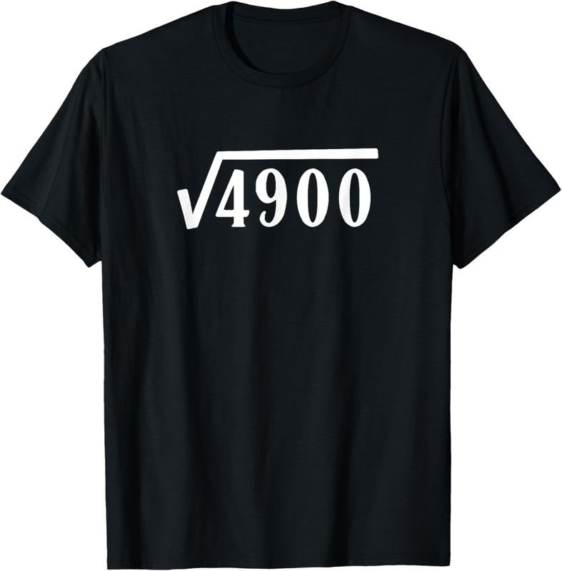 100% Cotton Square Root 70 Year Old Gift Funny Teacher 70th Birthday T-Shirt Hoodie, Sweatshirt | HypeDripTees.com