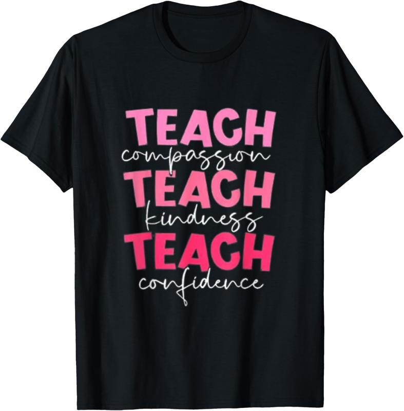 100% Cotton Teach Compassion Kindness Confidence School Checklist T-Shirt Hoodie, Sweatshirt | HypeDripTees.com