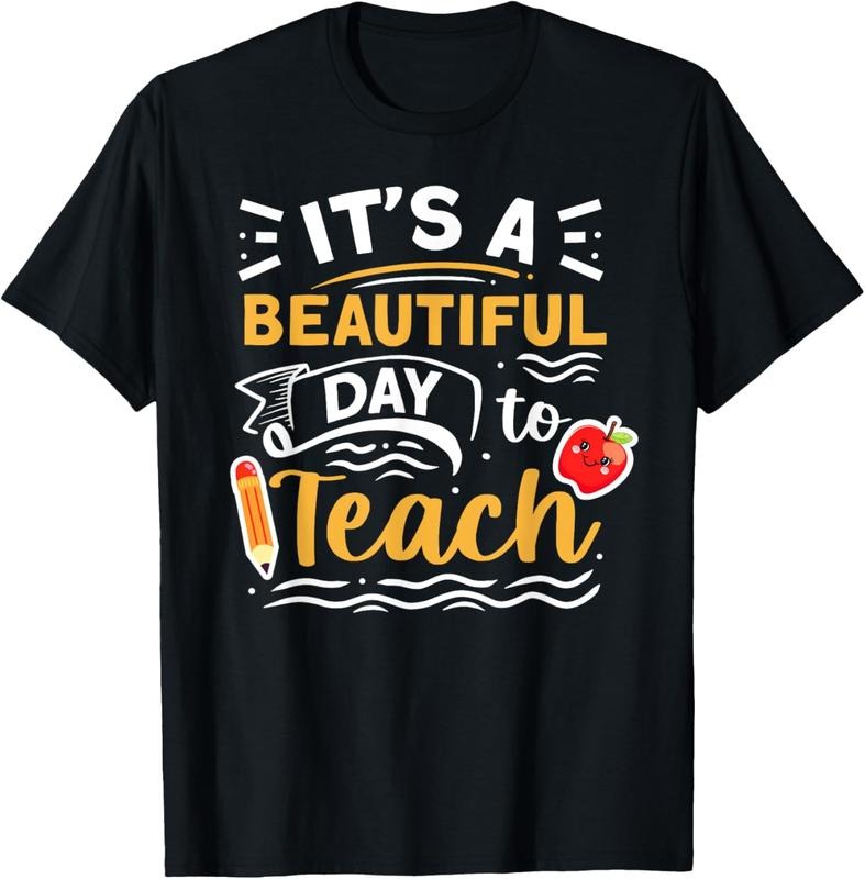100% Cotton Teacher idea it's a beautiful day to teach cute teaching T-Shirt Hoodie, Sweatshirt | HypeDripTees.com
