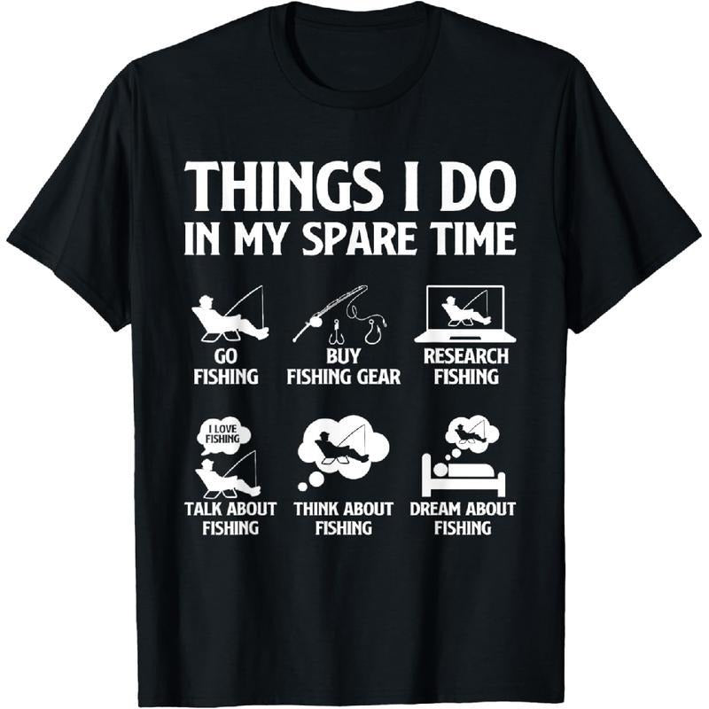100% Cotton Things I Do In My Spare Time Fishing Boys Men Bass Fishing T-Shirt Hoodie, Sweatshirt | HypeDripTees.com