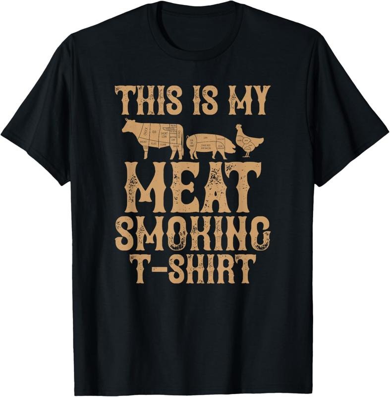 100% Cotton This Is My Meat Smoking T-Shirt BBQ Vintage T-Shirt Hoodie, Sweatshirt | HypeDripTees.com