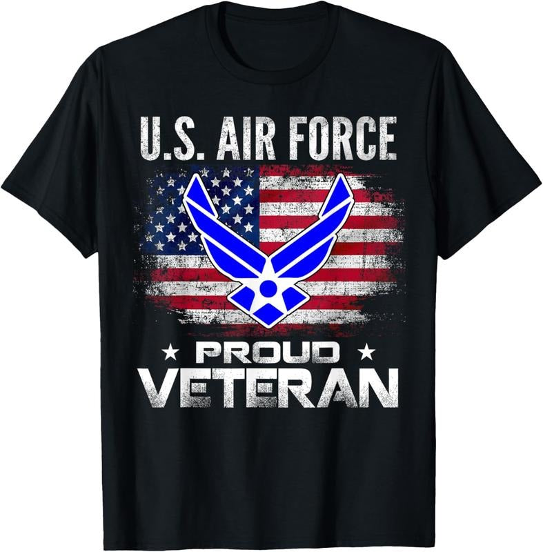 100% Cotton U.S Air Force Proud Veteran With American Flag Gift Veteran T-Shirt Hoodie, Sweatshirt | HypeDripTees.com