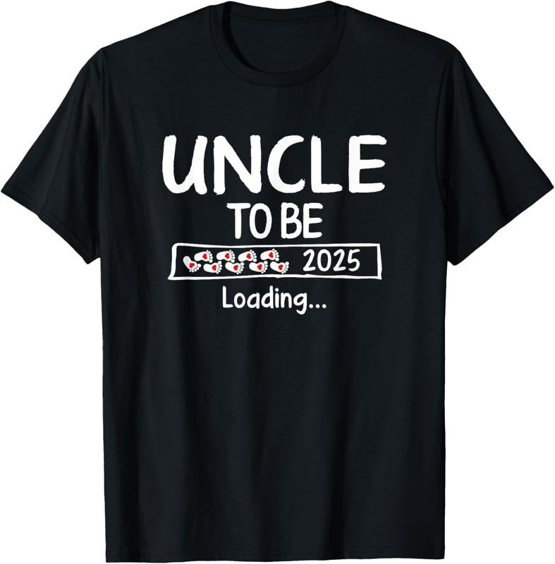 100% Cotton Uncle To Be 2025 Loading Promoted To Uncle Est 2025 T-Shirt Hoodie, Sweatshirt | HypeDripTees.com