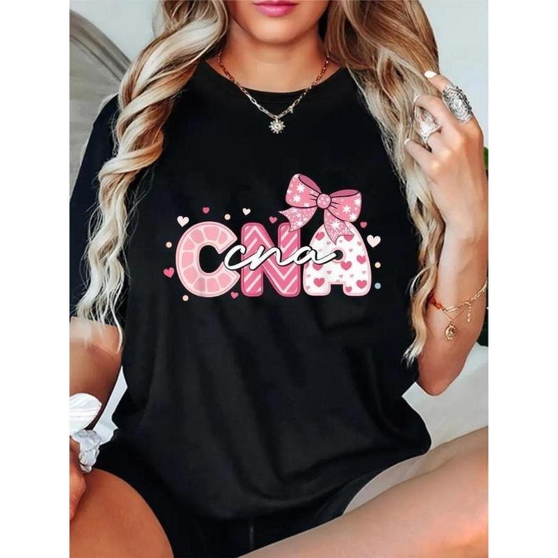 100% Cotton Unisex CNA Week Nursing Stethoscope Coquette Bow CNA Week T-Shirt Casual Top Hoodie, Sweatshirt