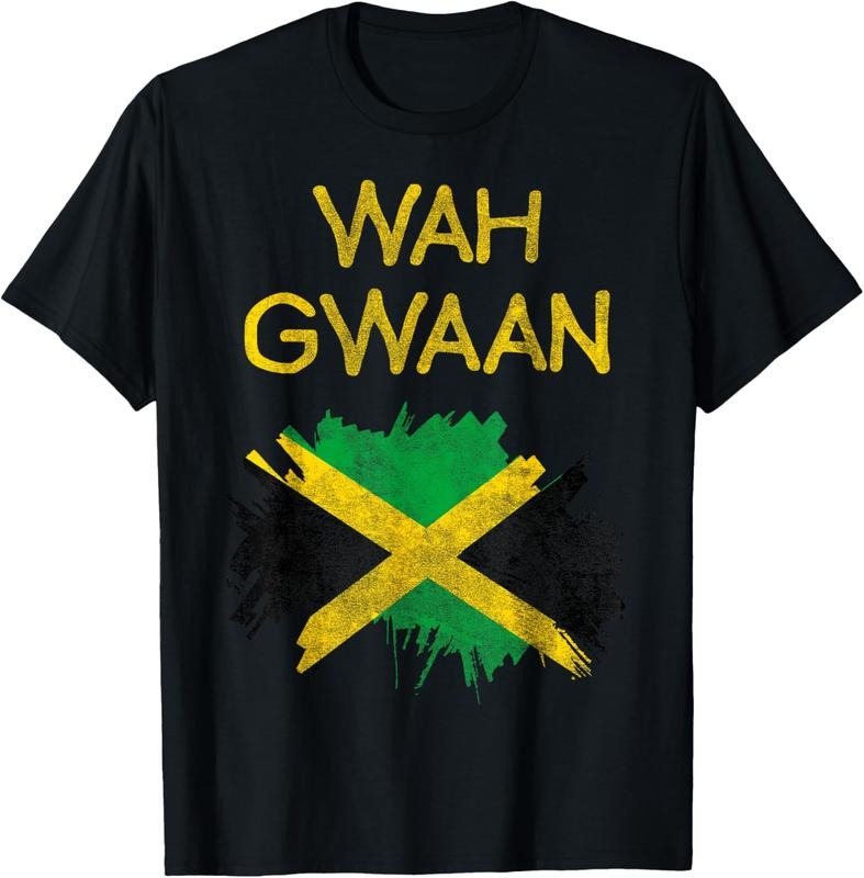 100% Cotton Wah Gwaan Jamaica Flag Jamaican Pride Reggae Vacation TShirt T-Shirt Hoodie, Sweatshirt | HypeDripTees.com