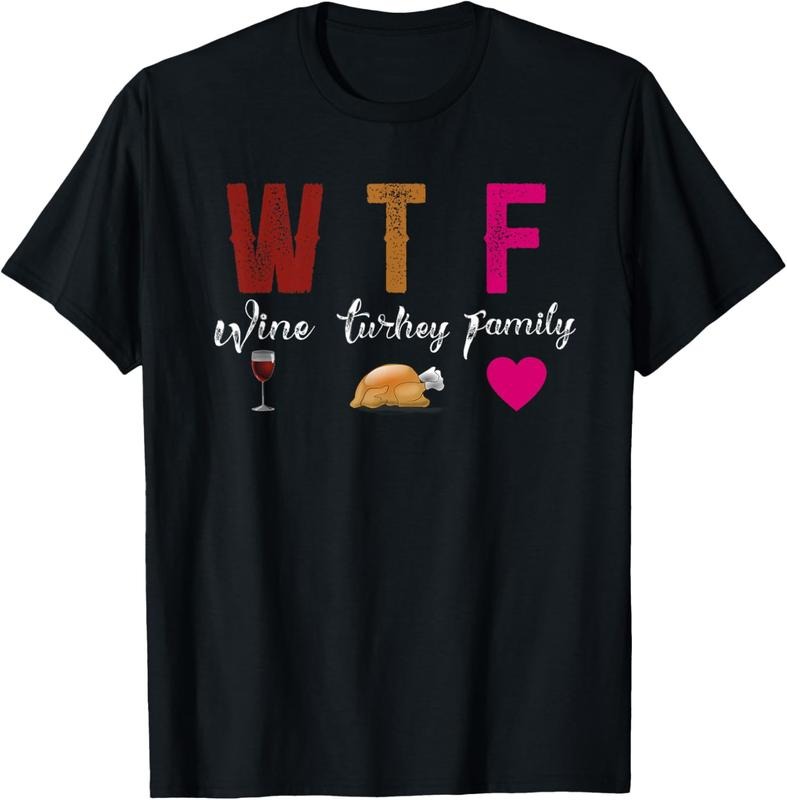 100% Cotton Wine Turkey Family Shirt Womens Thanksgiving Hostess Gift T-Shirt Hoodie, Sweatshirt | HypeDripTees.com