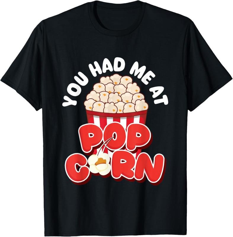 100% Cotton You Had Me At Popcorn - Caramel Corn Popcorn Lover T-Shirt Hoodie, Sweatshirt | HypeDripTees.com