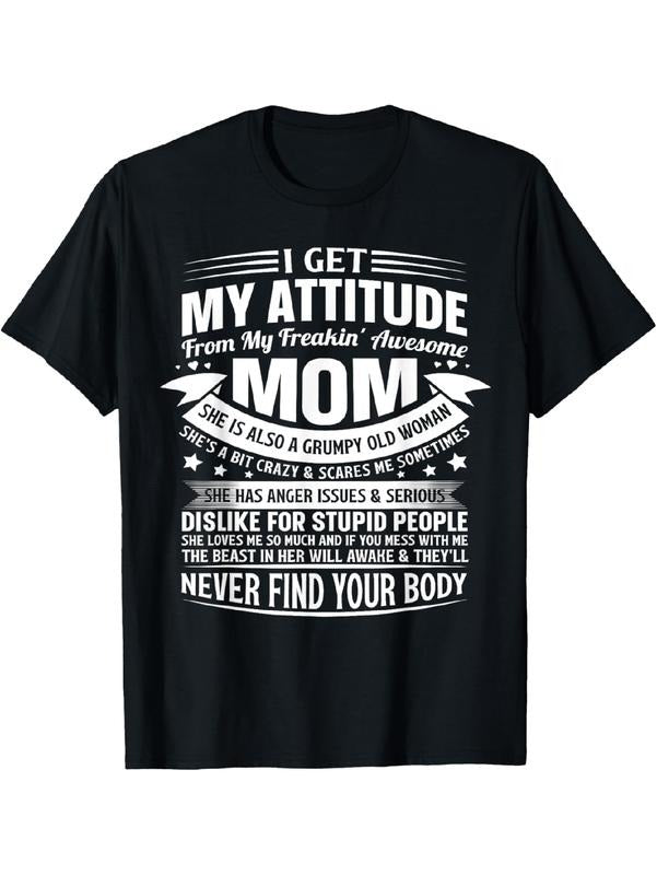 [100% Cotton]i get my attitude from mom gifts for mom from daughter son T-Shirt Hoodie, Sweatshirt | HypeDripTees.com