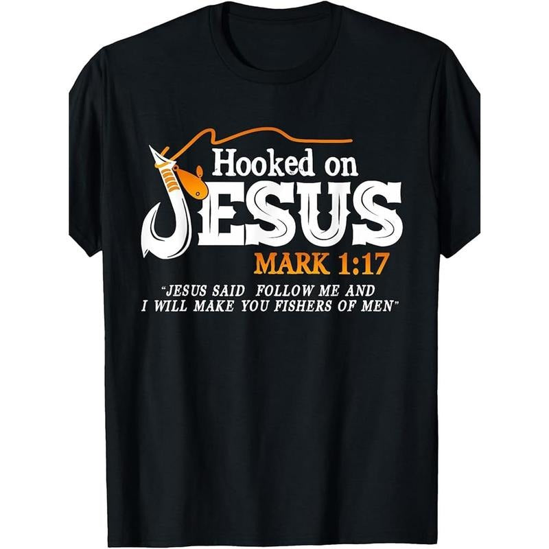 100% Made US Hooked On Jesus Jesus I Will Make You Fishers Of Men T-Shirt Made in USA Hoodie, Sweatshirt | HypeDripTees.com