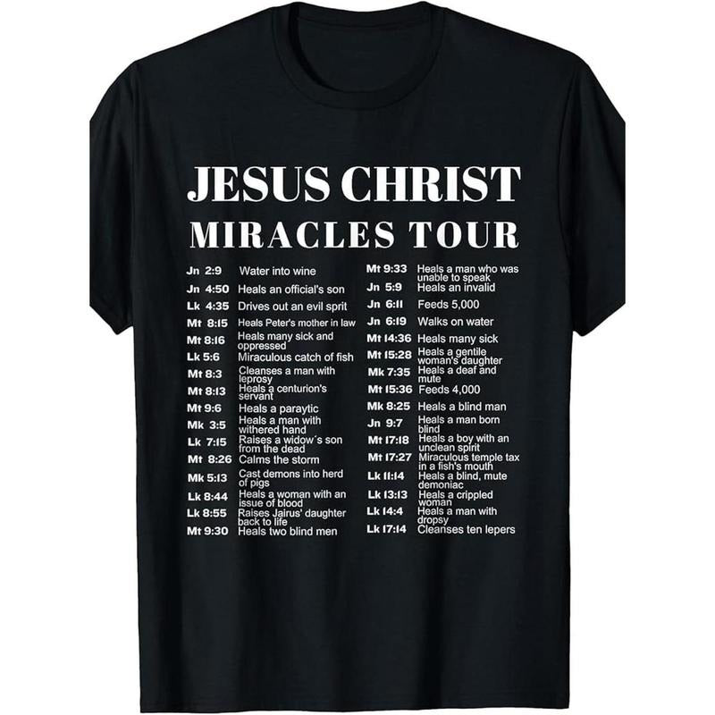 100% Made in USA, 180g Jesus Christ Miracles Tour T-Shirt Hoodie, Sweatshirt | HypeDripTees.com