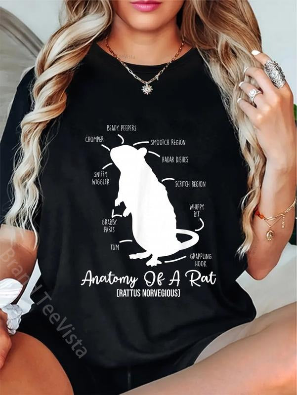 100% cotton Anatomy of Rat T-shirt for any rat lovers and pet rat owners T-Shirt women graphic shirts Hoodie, Sweatshirt