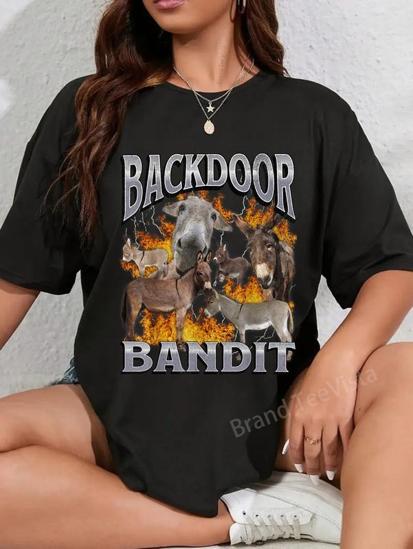 100% cotton Backdoor Eats Funny Offensive Donkey Meme Bootleg T-Shirt women graphic shirts Hoodie, Sweatshirt