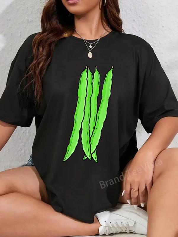100% cotton Beans Green Vegetables Garden Gardener Chef Cooking Bean Farmers T-Shirt women graphic shirts style 02...