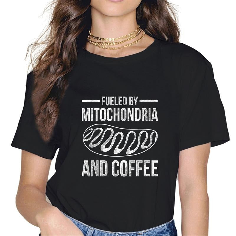 100% cotton Fueled By Mitochondria And Coffee Biology T-Shirt women graphic shirts Hoodie, Sweatshirt | HypeDripTees.com