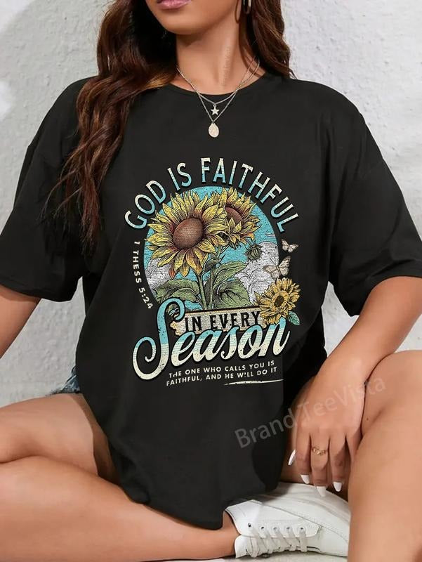 100% cotton God Is Faithful In Every Season T-Shirt women graphic shirts Hoodie, Sweatshirt | HypeDripTees.com