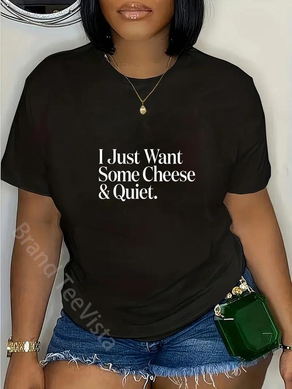 100% cotton I Just Want Some Cheese and Quiet Funny T-Shirt women graphic shirts Hoodie, Sweatshirt | HypeDripTees.com