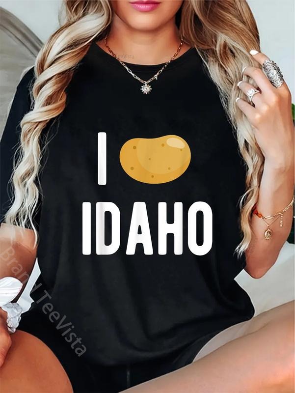 100% cotton Idaho Potato I Love Vegetable Funny State Of Idaho Potatoes T-Shirt women graphic shirts Hoodie, Sweatshirt