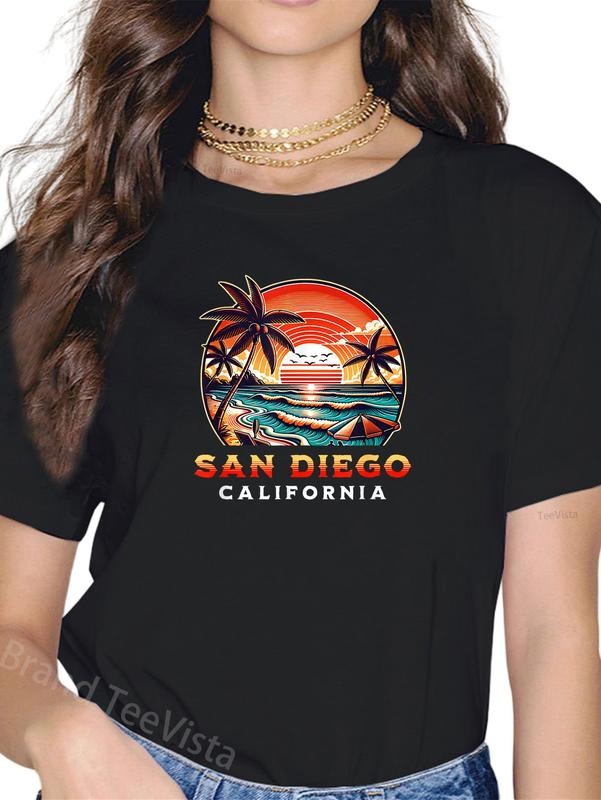 100% cotton San Diego California Beach Vintage San Diego T-Shirt women graphic shirts Hoodie, Sweatshirt | HypeDripTees.com