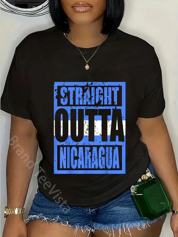 100% cotton Straight Outta Nicaragua TShirt Funny Tee T-Shirt women graphic shirts Hoodie, Sweatshirt | HypeDripTees.com