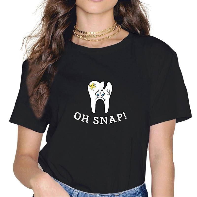 100% cotton Teeth Doctor Dental Hygienic Dentist Oh Snap T-Shirt women graphic shirts Hoodie, Sweatshirt | HypeDripTees.com