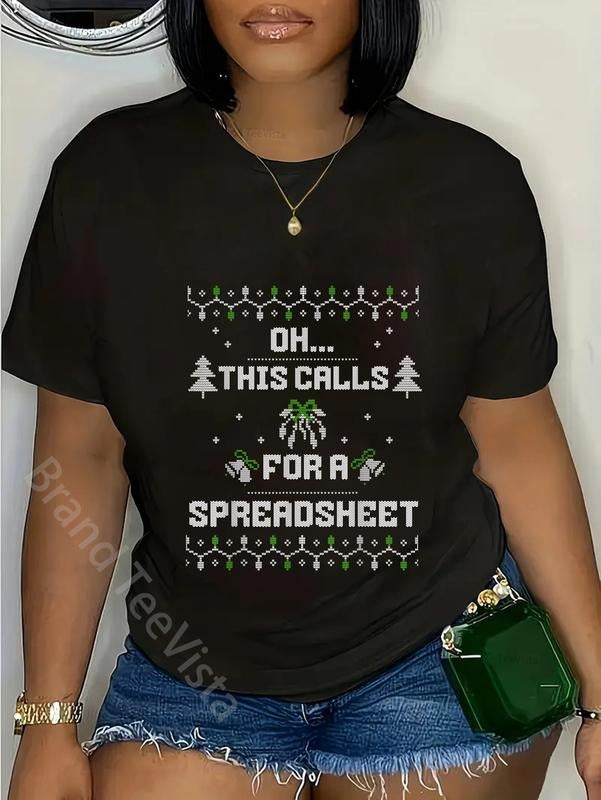 100% cotton oh this calls for a spreadsheet ugly christmas For analysts T-Shirt women graphic shirts Hoodie, Sweatshirt