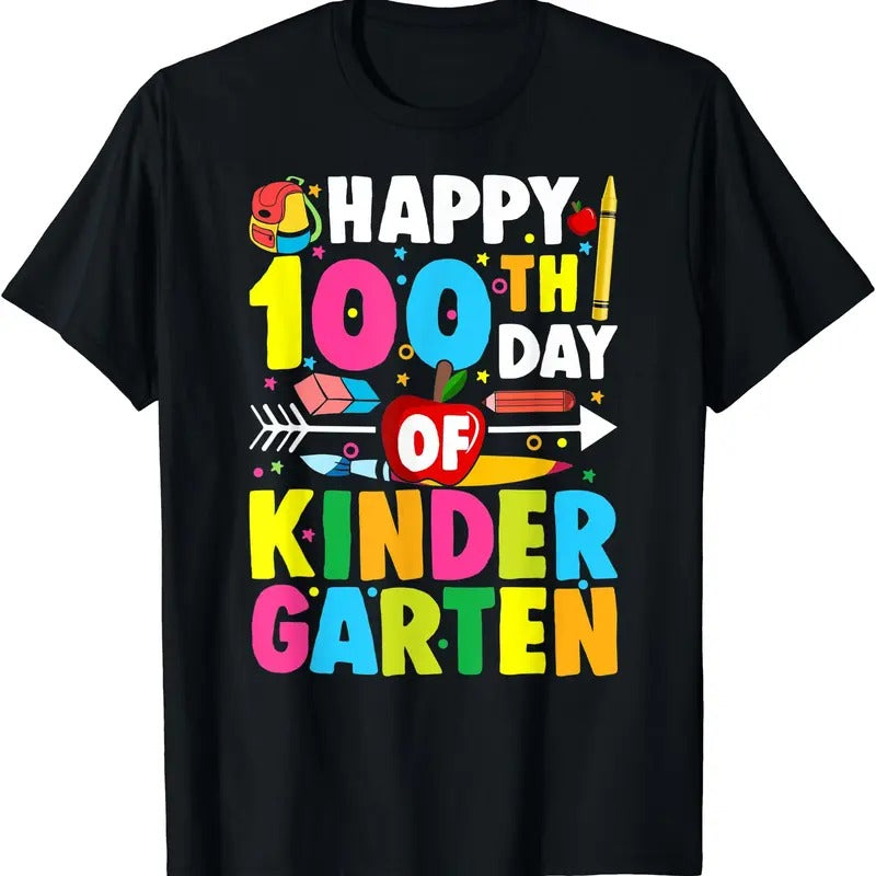 100 Days Of Kindergarten - Happy 100th Day Of School T-Shirt Hoodie, Sweatshirt | HypeDripTees.com