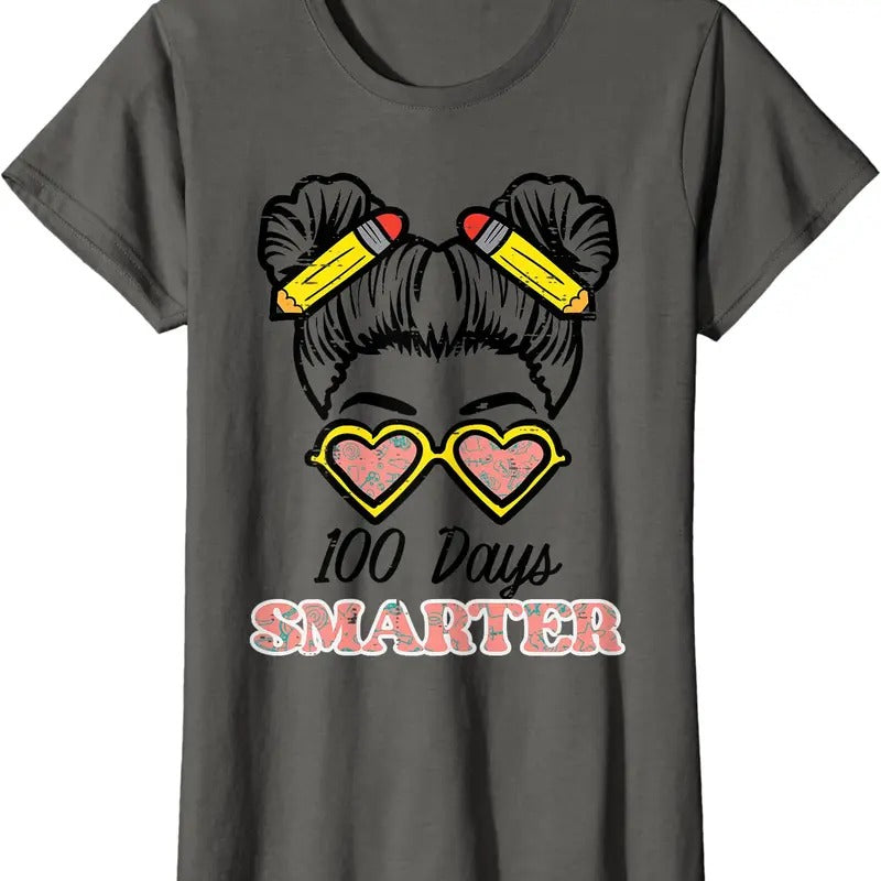 100 Days Smarter Bun 100th Day School Teacher Girls Kids T-Shirt Hoodie, Sweatshirt | HypeDripTees.com