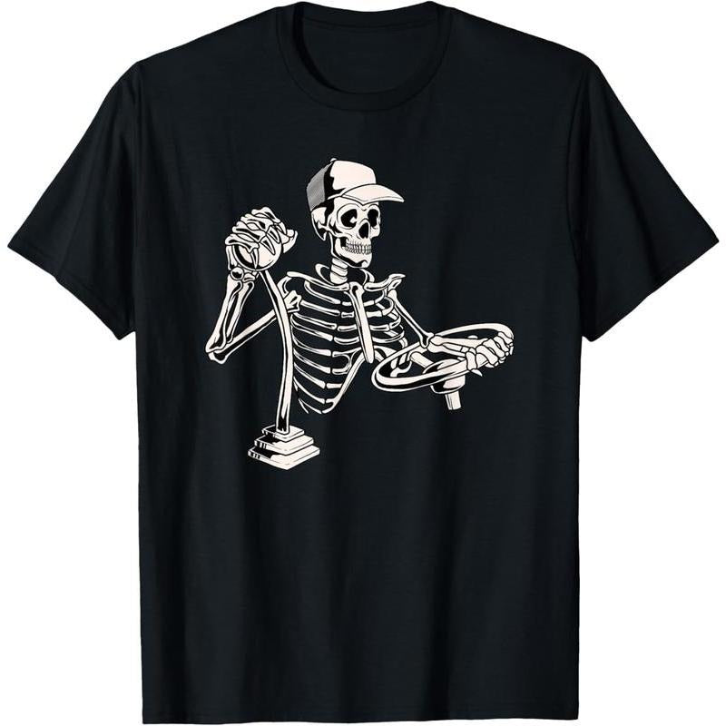 100%cotton Skeleton Truck Driver - Funny Big Trucking Trucker T-Shirt Menswear Top Hoodie, Sweatshirt | HypeDripTees.com