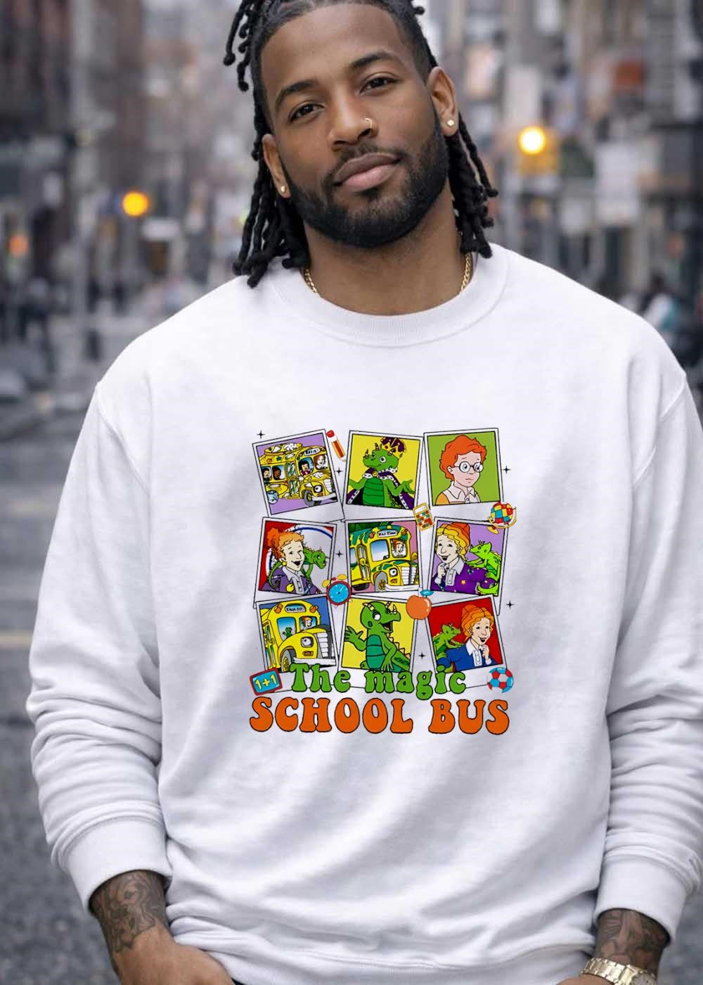 1+1 The Magic School Bus Graphic Portrait Shirt