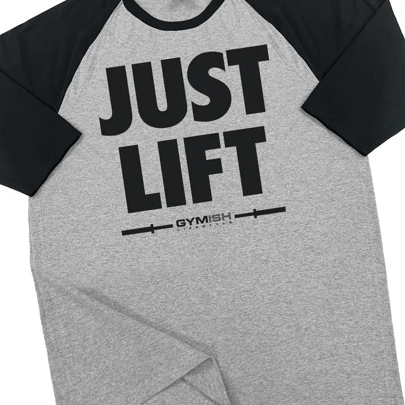 114. RAGLAN Just Lift Funny Workout Gym T-Shirt for Men Hoodie, Sweatshirt | HypeDripTees.com
