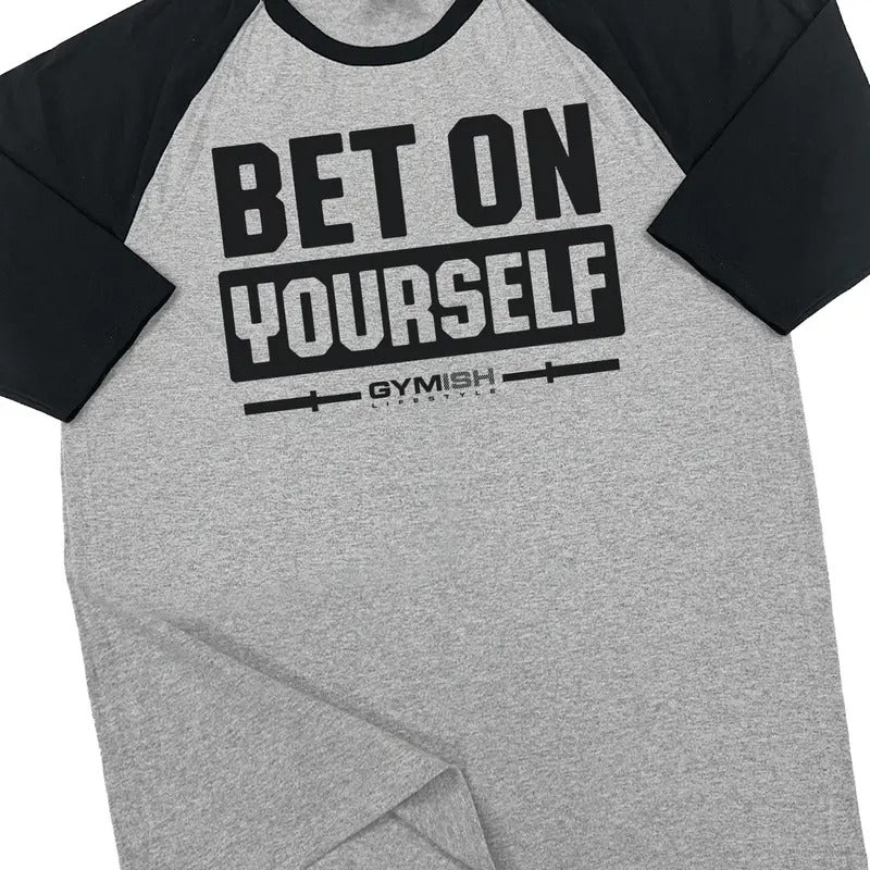 117. RAGLAN Bet On Yourself Funny Workout Gym T-Shirt for Men Hoodie, Sweatshirt | HypeDripTees.com