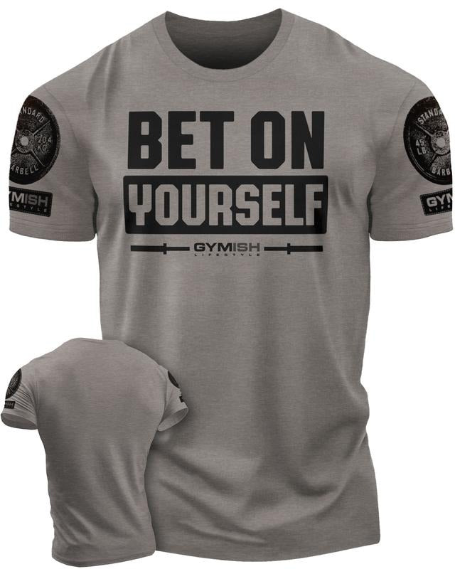 117. Bet On Yourself Funny Motivational Workout Gym T-Shirt for Men Hoodie, Sweatshirt | HypeDripTees.com