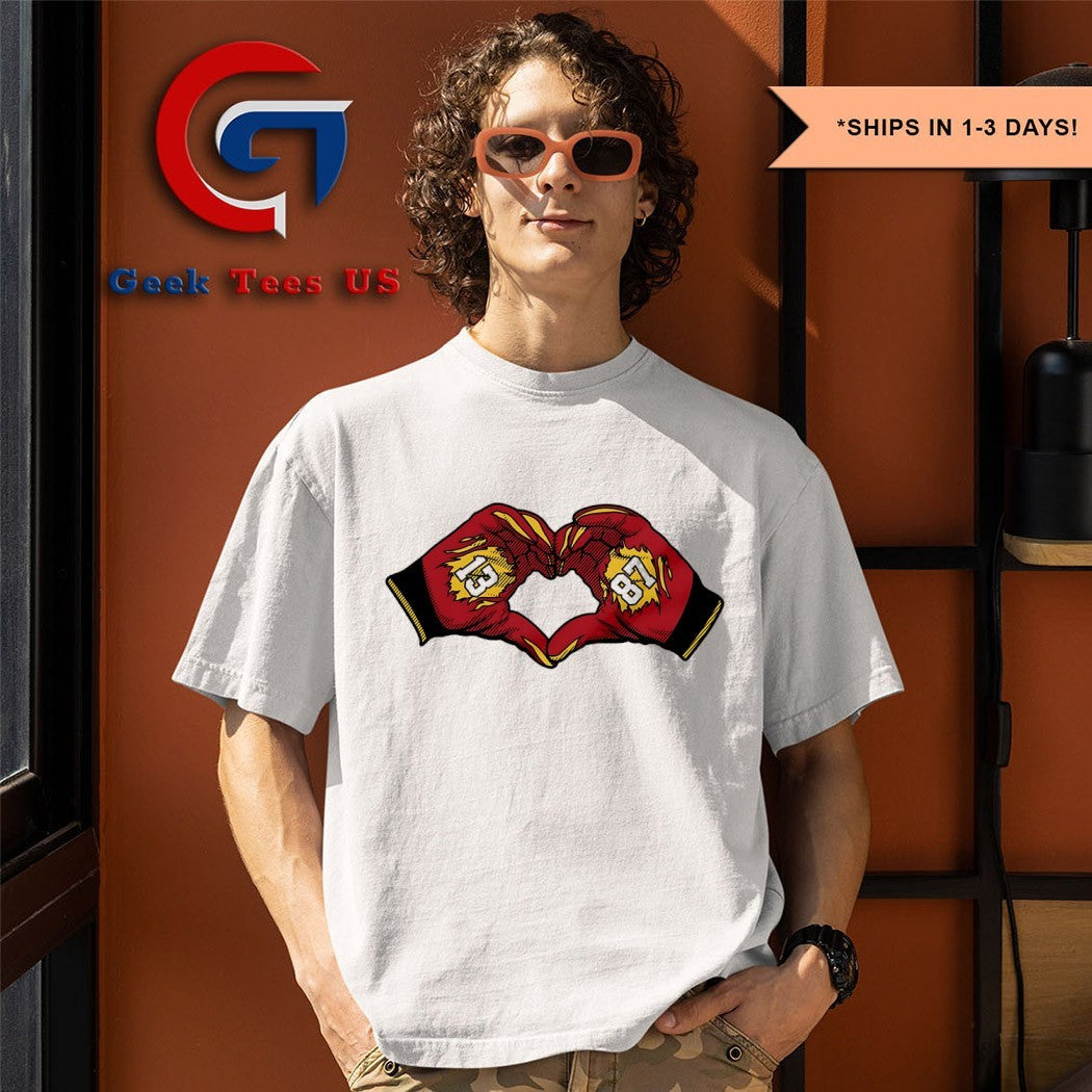 13 + 87 heart hands Taylor shirt