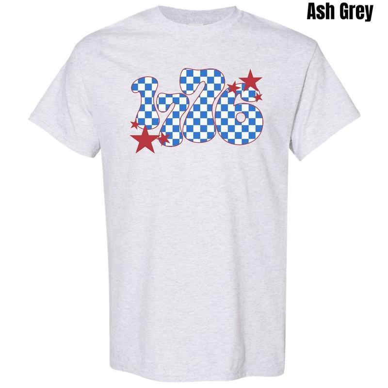 1776 Blue Checker Gildan Short Sleeve T-Shirt 'NLB' Hoodie, Sweatshirt | HypeDripTees.com