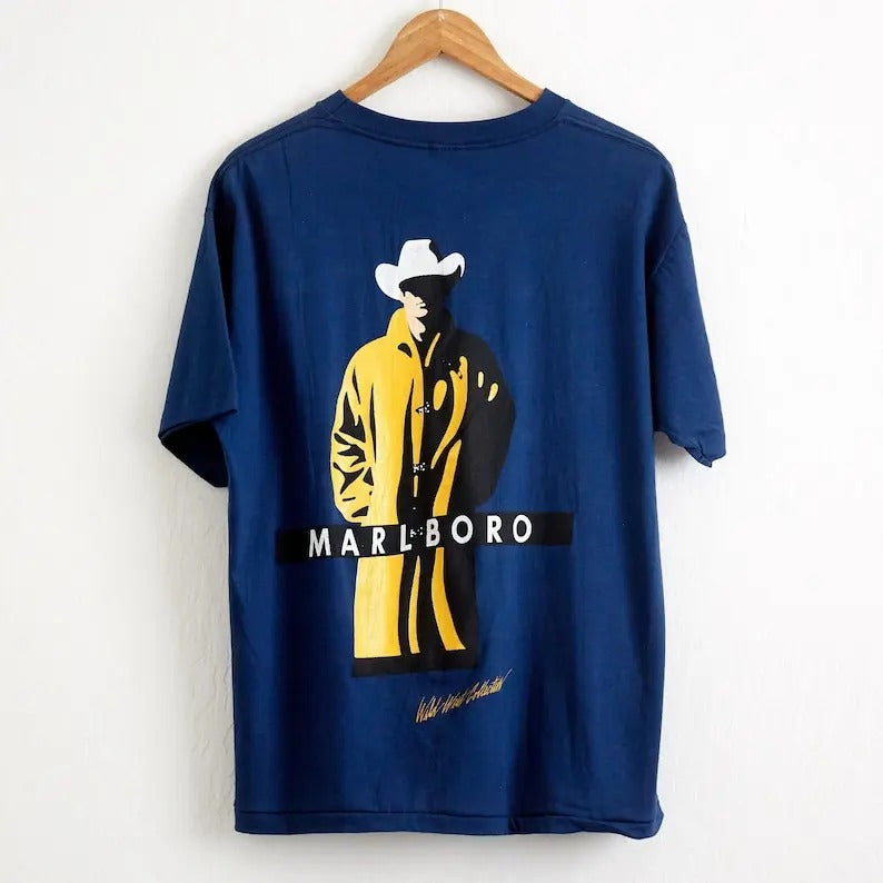 1990s Marlboro Cowboy  T-shirt, sweater and Hoodie 2 sides Sweatshirt | HypeDripTees.com