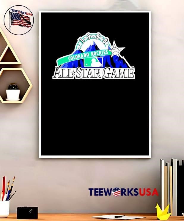 1998 MLB All Star Game Colorado Rockies Logo T-Shirt