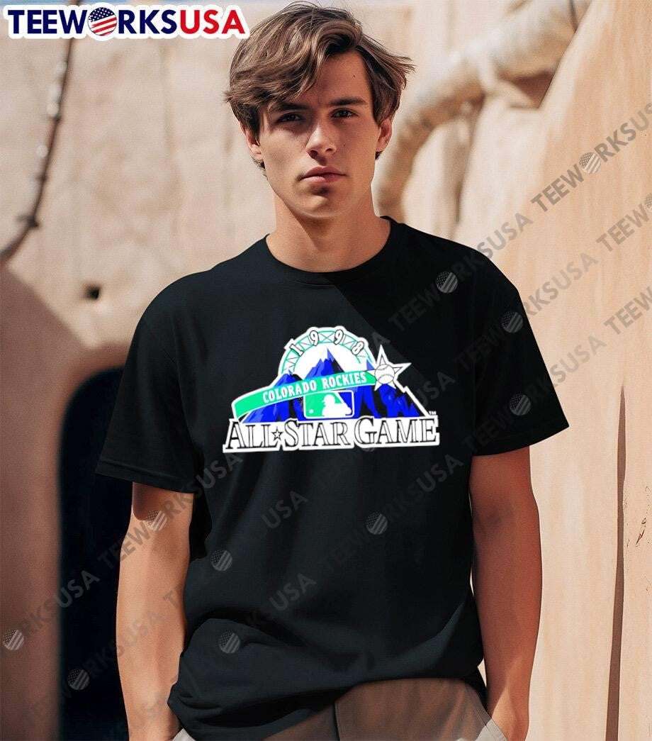 1998 MLB All Star Game Colorado Rockies Logo T-Shirt