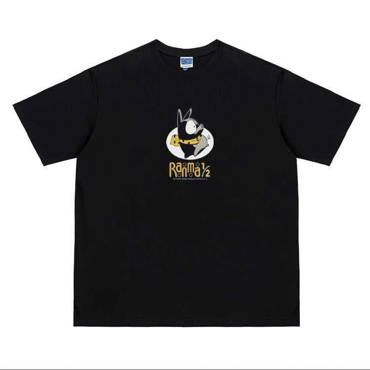 Ranma 1/2 "P-chan" Heavyweight Vintage Tee 100% Cotton OVERSIZED Anime T-shirt Menswear Top Crew Necks Tshirt Casual...