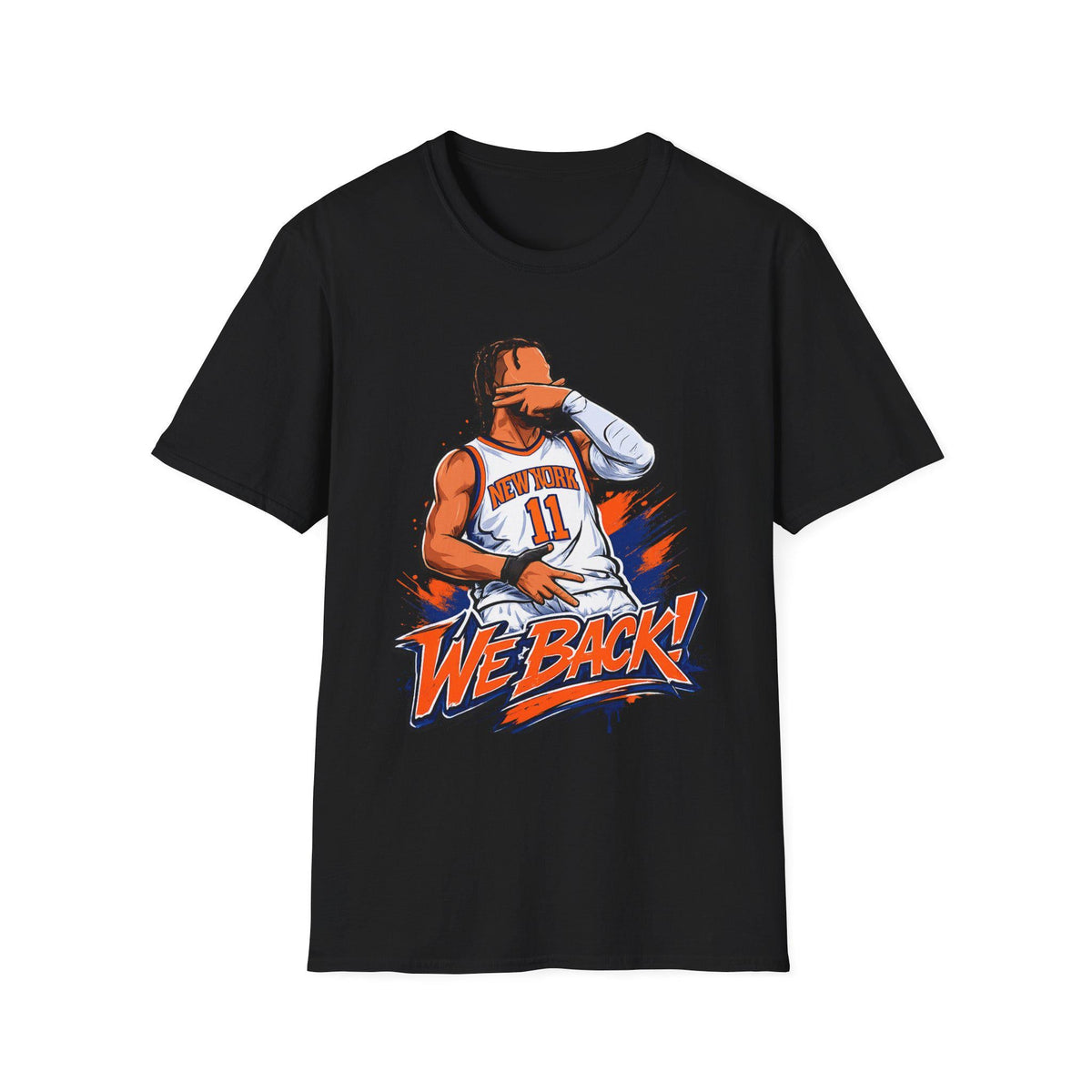 Knicks Brunson Back Team York Squad Goals White Tee Softstyle East (3)