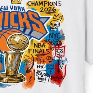 York Knicks Champions 2026 Basquiat Street Art Influence Tee (3)