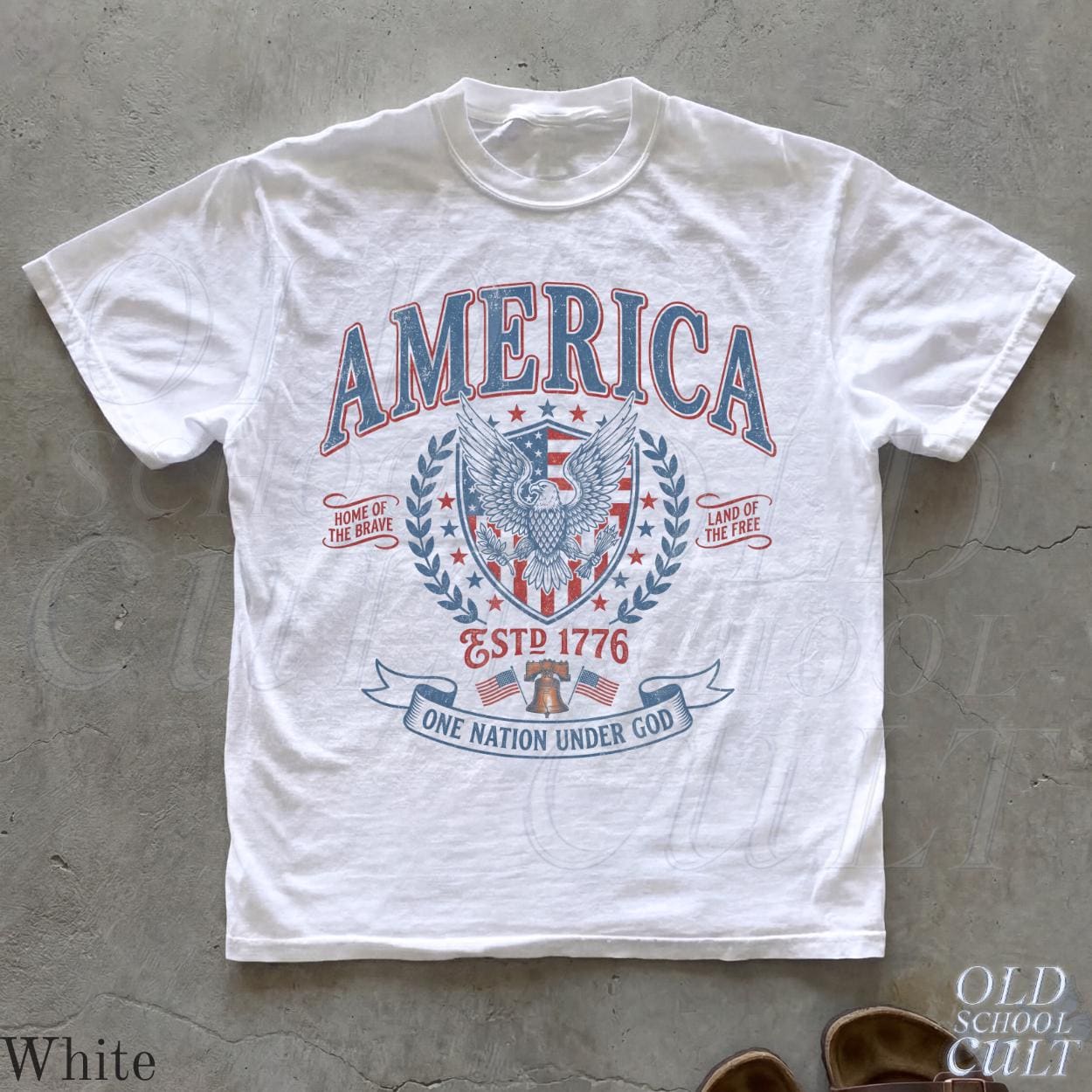 Vintage America Patriotic Eagle Usa Independence Day Tee Fourth July Nation Under God Retro Usa (3)